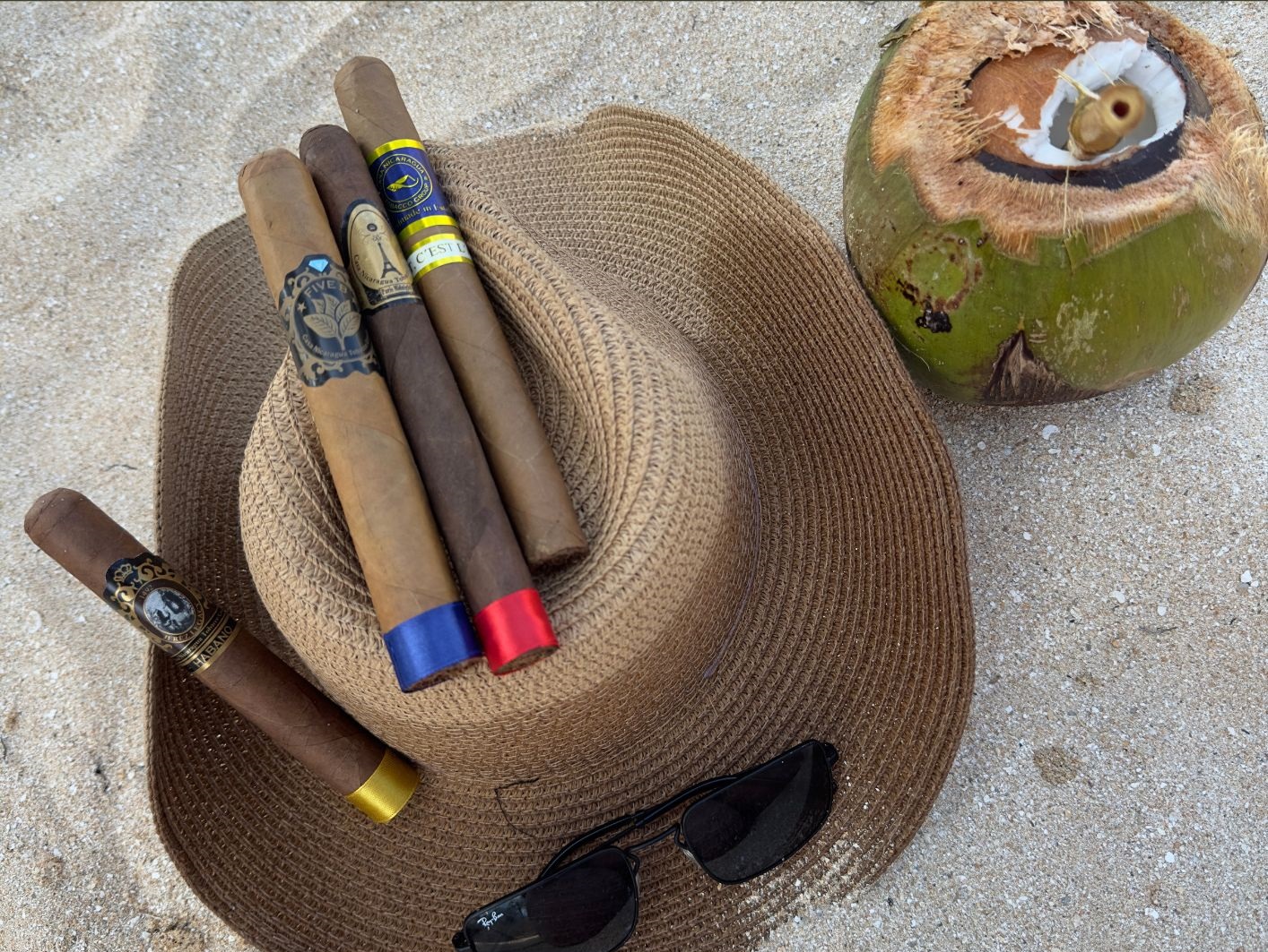 Sunglasses on beach